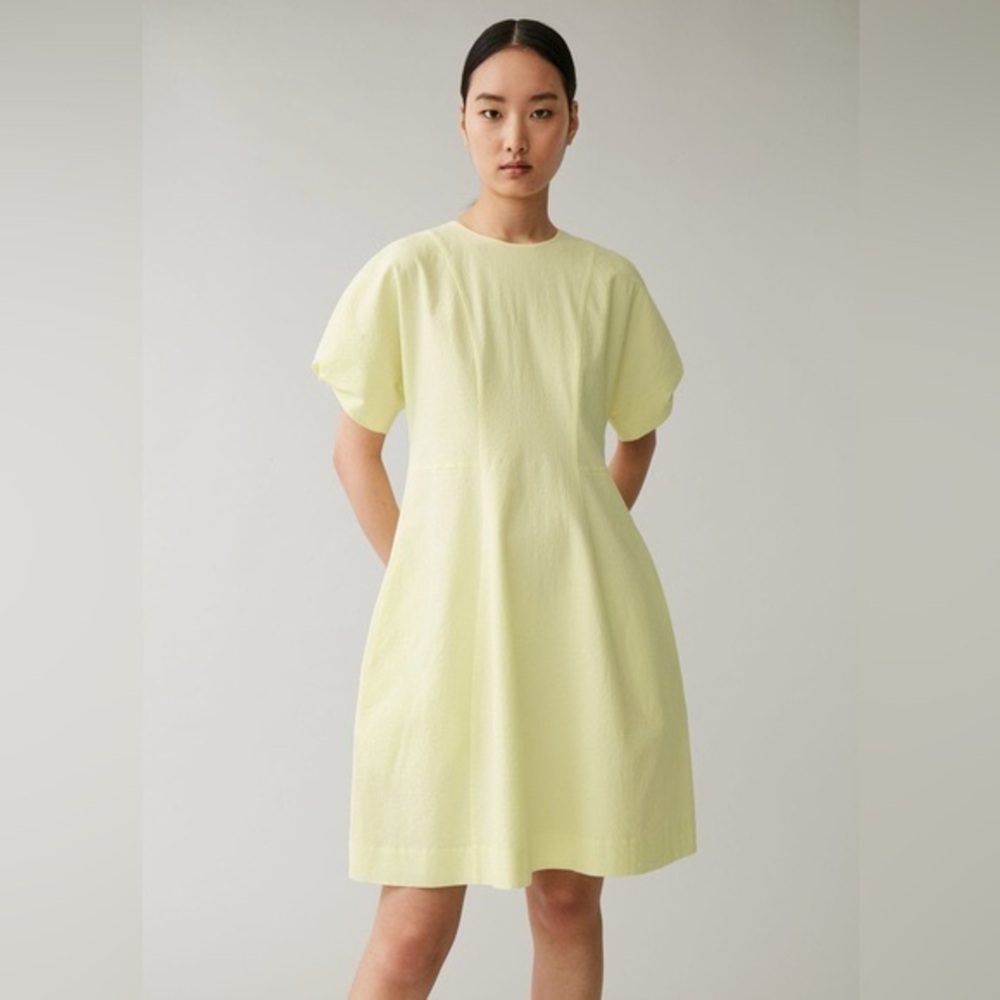 COS Cotton Puff Sleeve Dress Size 6